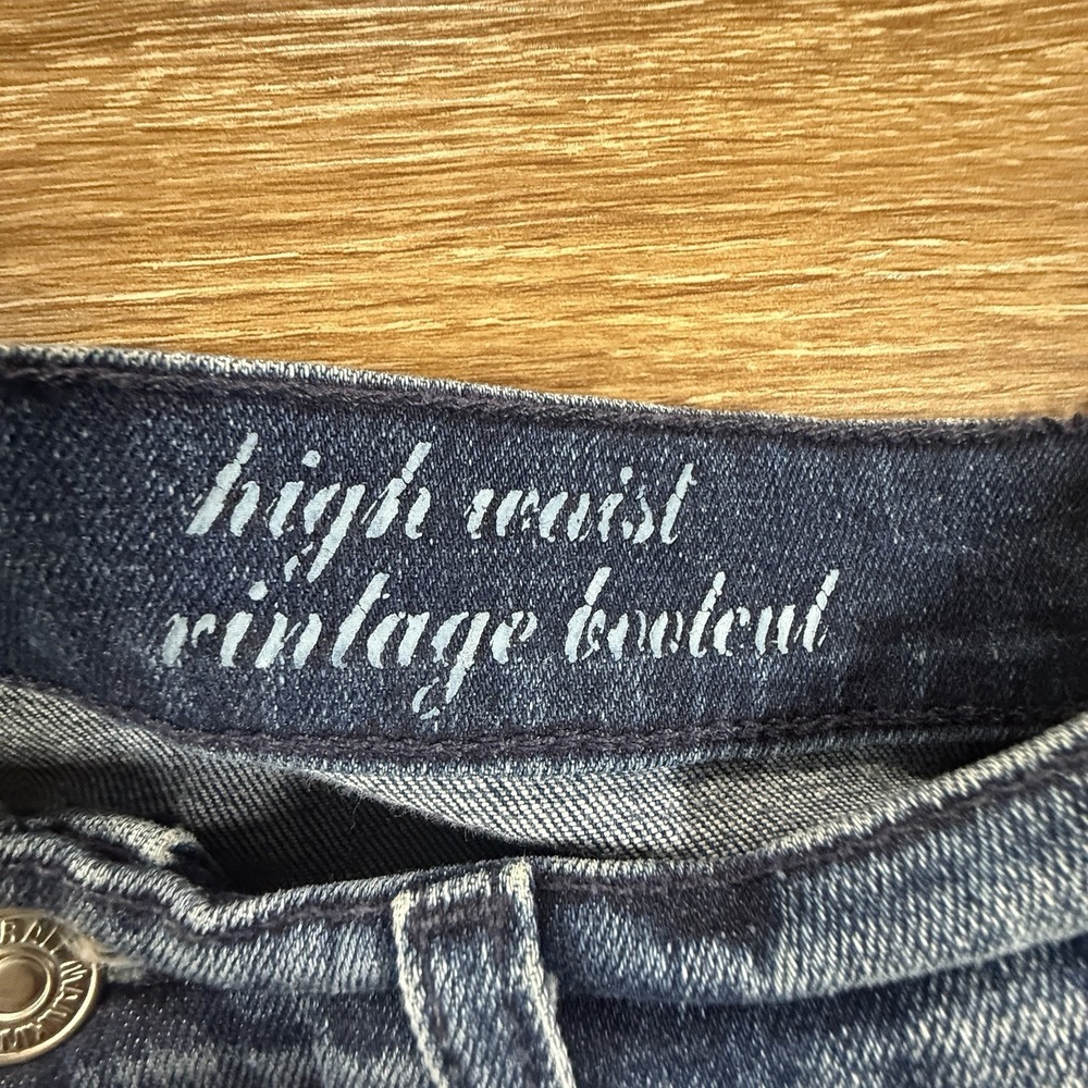 7 For All Mankind Women's High Waist Vintage Bootcut Jeans Size 28 Dark Wash - Picture 6 of 13